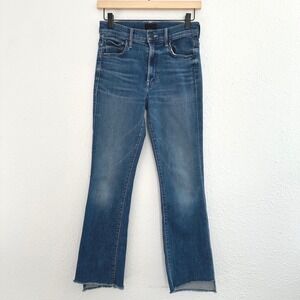 Mother Jeans The Insider Crop Step Fray Womens 26 Wish On A Star High Rise Denim